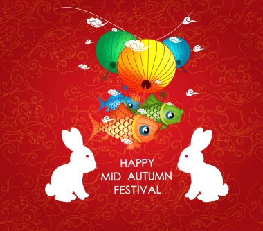 Çince lantern Festivali. Sazan fenerler tasarım