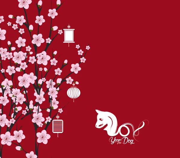 Mutlu çene yeni yıl 2018 kartı, köpek yılı