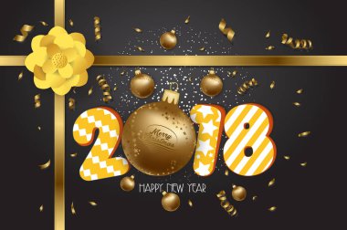 Mutlu Noeller ve mutlu yeni yıl 2018 tebrik kartı