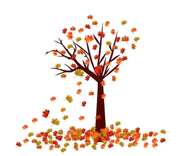 Herfst boom. Herfst bladeren achtergrond — Stockvector