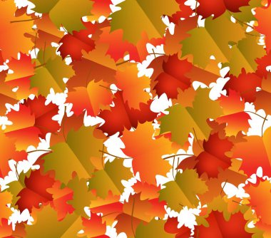 Renkli sonbahar yaprakları ile pürüzsüz desen