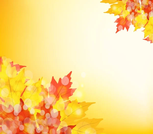 Happy Thanksgiving. Autumn background with leaves — Stock Vector