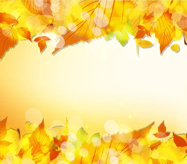 Hola otoño. Fondo de hojas de Acción de Gracias — Vector de stock