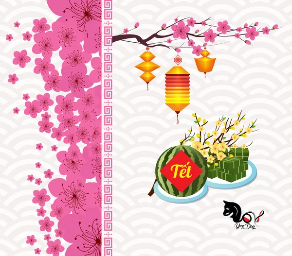 Pişmiş kare yapışkan pirinç keki, Vietnamca yeni yıl. (Çeviri 