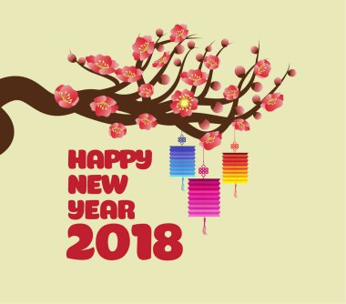 Çin yeni yıl fener dekorasyon çiçeği bahar festivali için 