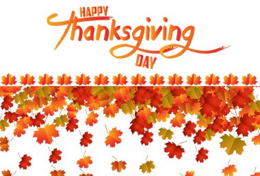 Mutlu Şükran günü. Renkli yaprakları ile sonbahar arka plan