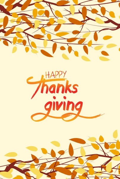 Happy Thanksgiving Day. Autumn leaves background — Stock Vector