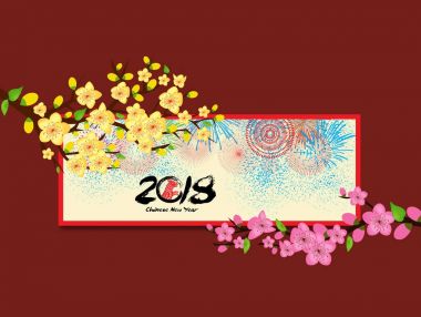 Yeni Yılınız Kutlu Olsun. Vietnam yeni yıl. Ay yeni yıl 2018