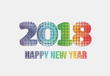 Mutlu yeni yıl 2018 havai fişek Tema