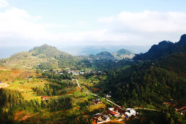 Bergpass in ha giang, Vietnam — Stockfoto