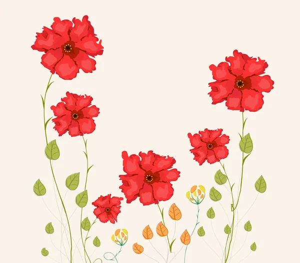 Blooming Spring Flowers Springtime — Stock Vector