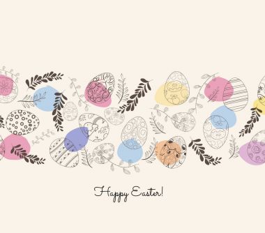 Mutlu Paskalya tebrik kartı. Bahar arka plan