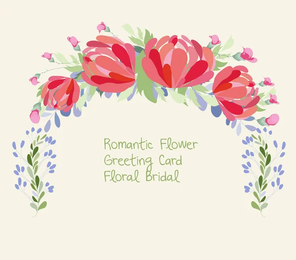 Einladungskarte Mit Blume Romantische Pfingstrosen Hintergrund — Stockvektor