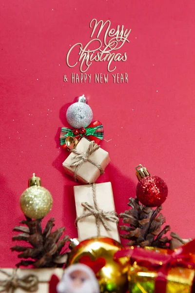 Veselé Vánoce Veselé Svátky Vánoční Dárky Ozdoby Dárky Cukroví Vánočními — Stock fotografie