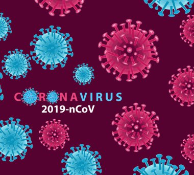 Virüs Corona vektörleri. Wuhan 'daki Corona Virüsü. Covid-19 Arkaplanı