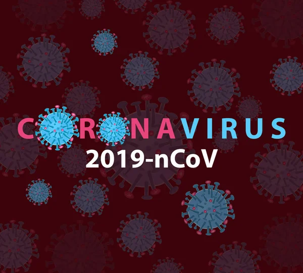 Coronavirus Covid Vírus Wuhan China — Vetor de Stock