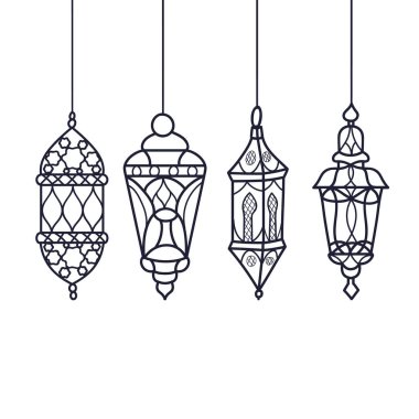 Ramazan kutlamaları, kabartmalı resimler, el feneri çizimleri.