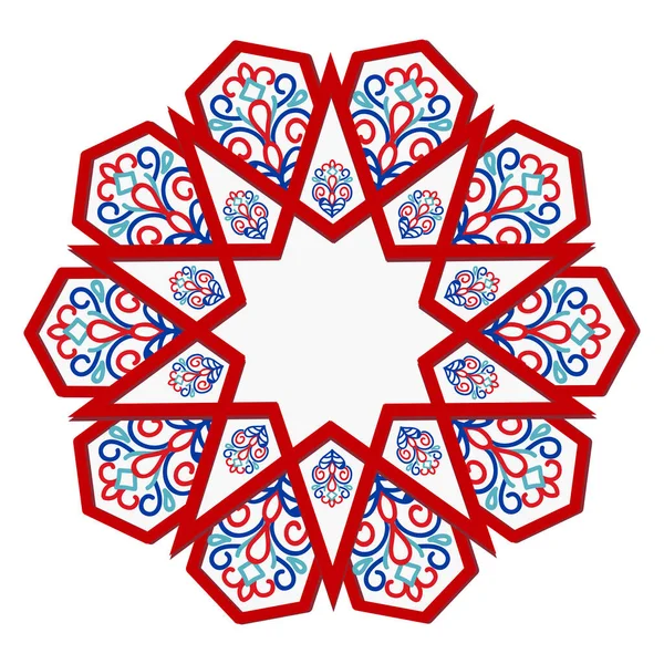 Mandala Ramadan Kareem Diwali Festival Holiday Design Con Taglio Carta — Vettoriale Stock