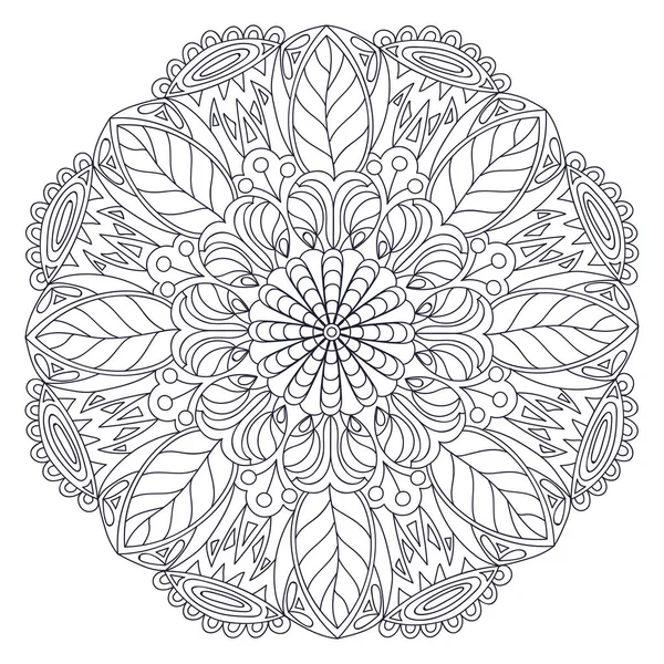 Mandalas Für Malbuch Dekorative Runde Ornamente Ungewöhnliche Blütenform Orientalischer Vektor — Stockvektor