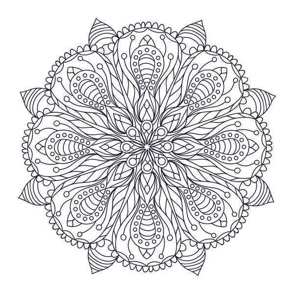 Mandala Flores Elementos Decorativos Vintage Patrón Oriental Ilustración Vectorial Islam — Vector de stock