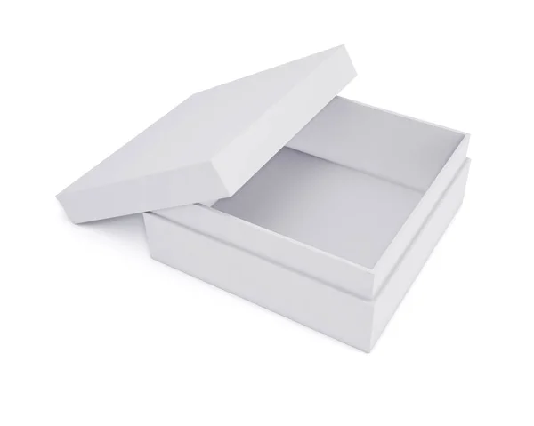 Mockup cajas blancas para su diseño. Aislado sobre un fondo blanco — Foto de Stock