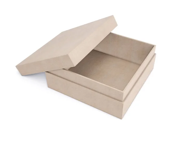 Mockup cajas de cartón para su diseño. Aislado sobre una espalda blanca — Foto de Stock