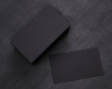 iş kartı 3D render. Boş şablon siyah iş araba