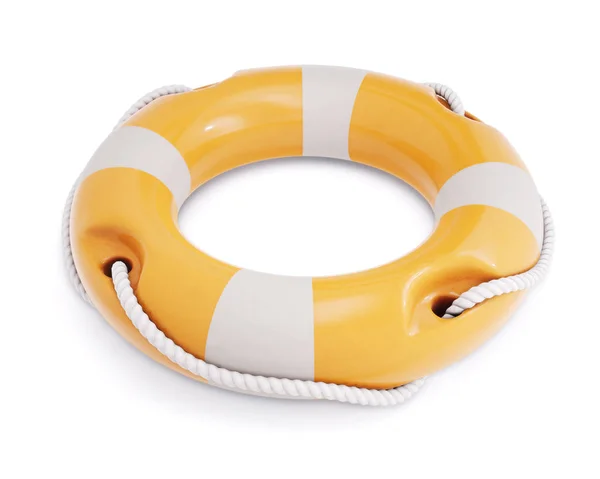 Life buoy for safety at sea, isolated on white background. Lifeb — Stock Photo, Image