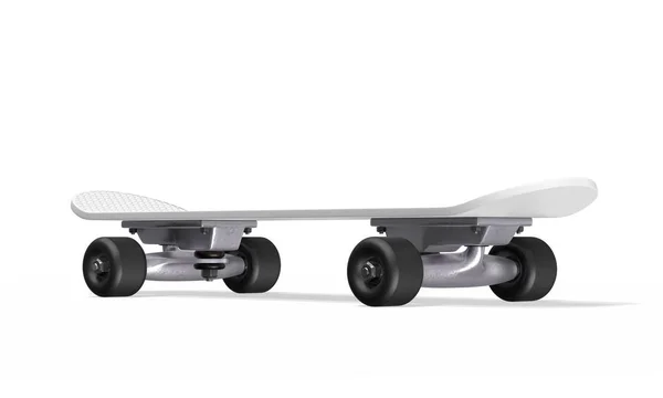 Skateboard su sfondo bianco. rendering 3d — Foto Stock