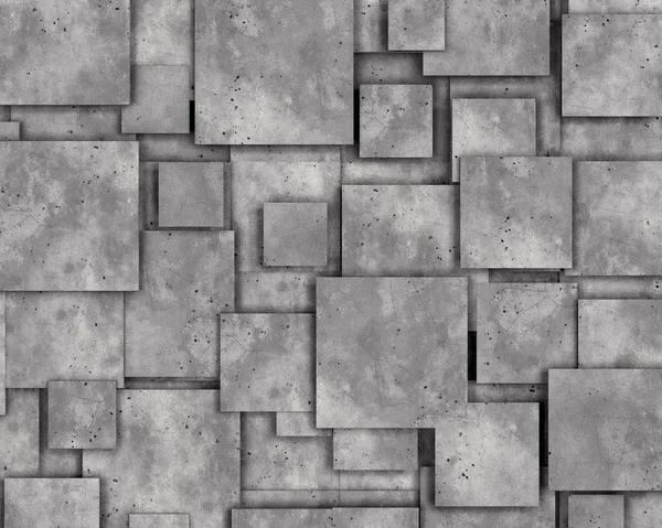 Grey concrete wall as background or wallpaper. 3d rendering — Stock Photo, Image