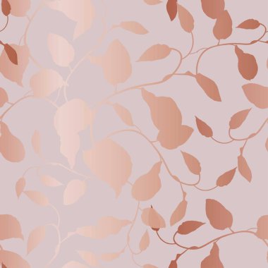 Rose gold. Elegant decorative floral seamless pattern for printing, sales, design of postcards, packaging, covers, cases and other surfaces.
