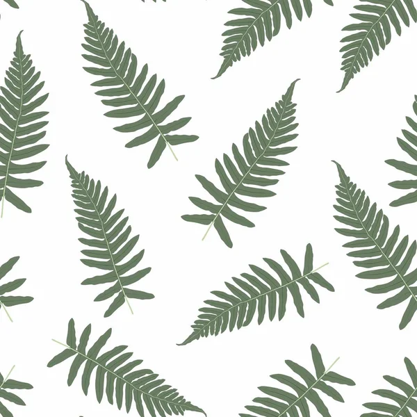 Palmera Patrón Sin Costura Con Hojas — Vector de stock