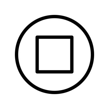 Beyaz Arkaplan ile Düğme Simgesini Durdur