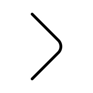 Beyaz Arkaplan ile Sağ Ok Simgesi