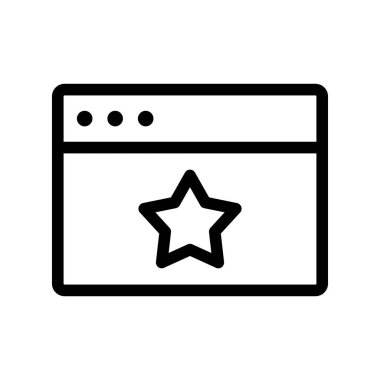 Yer İmleri Favori Sayfası veya Beyaz Arkaplan ile Yıldız Tarayıcı Simgesi