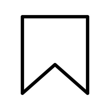 Kaydedilmiş Mark Banner Simgesi Beyaz Arkaplan