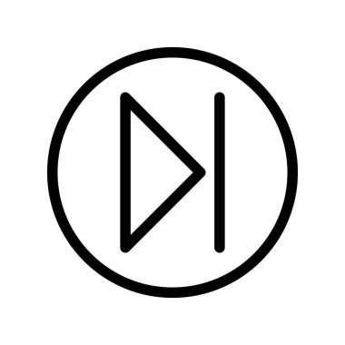 Sonraki Simgeyi Beyaz Arkaplan ile İleri Oynat