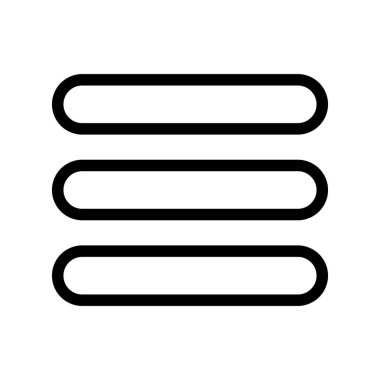 Beyaz Arkaplan Menü Düğmesi Simgesi