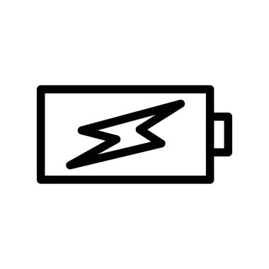 Battey Şarj Simgesi Beyaz Arkaplan