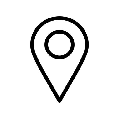 Beyaz Arkaplan ile Konum Buluşma Simgesi