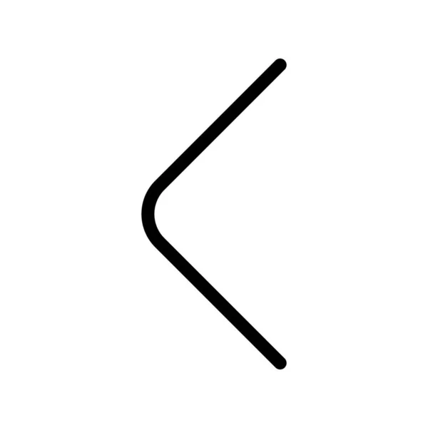 Значок со стрелкой влево на белом фоне — стоковый вектор