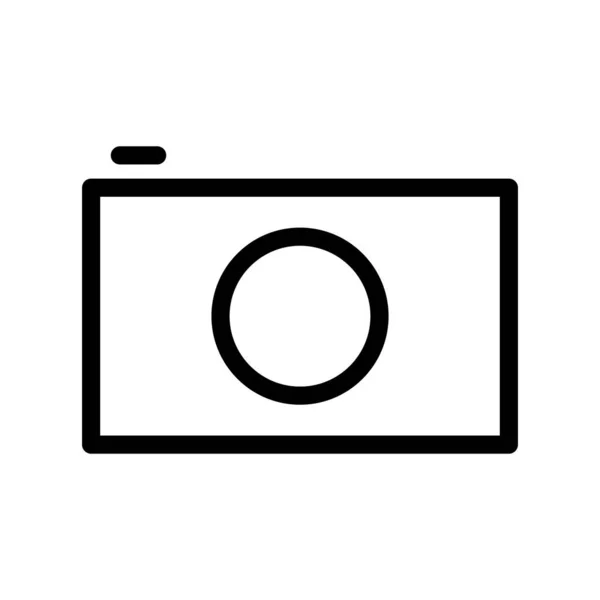 Ícone da câmera com fundo branco — Vetor de Stock