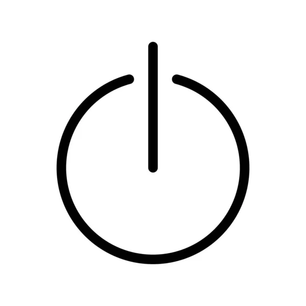 Значок кнопки выключения питания Windows с белым фоном — стоковый вектор