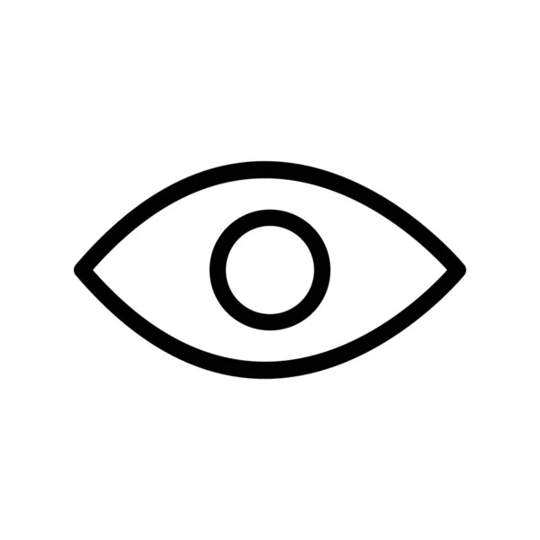 Icône d'oeil de vue avec fond blanc — Image vectorielle