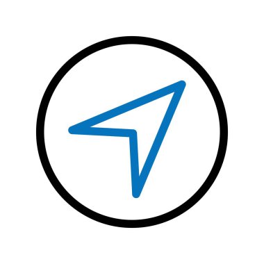 Beyaz Arkaplan ile Navigasyon Simgesi