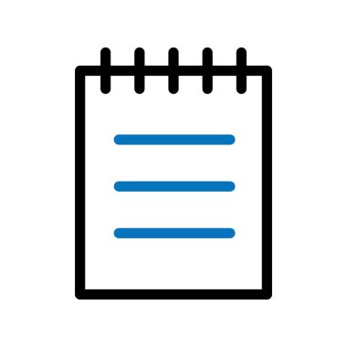 Beyaz Arkaplanı olan Not Defteri Simgesi