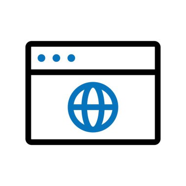 Beyaz Arkaplan ile Web Tarayıcı Simgesi