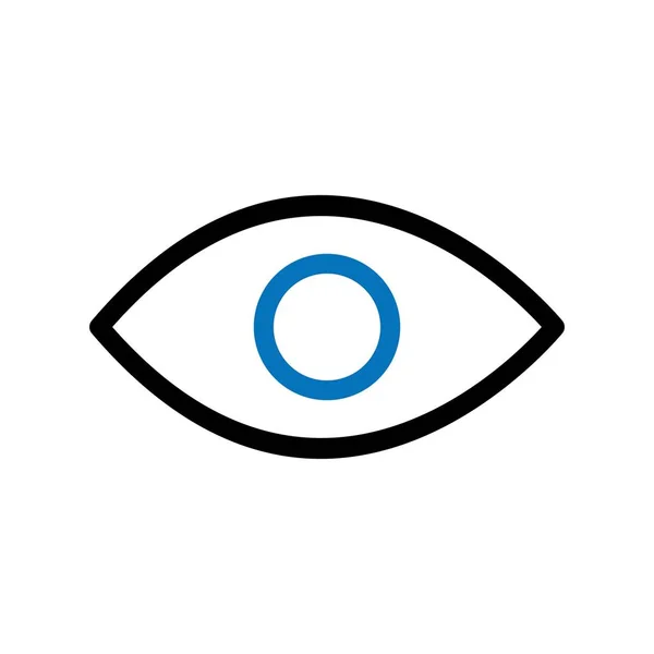 Ícone de olho com fundo branco — Vetor de Stock