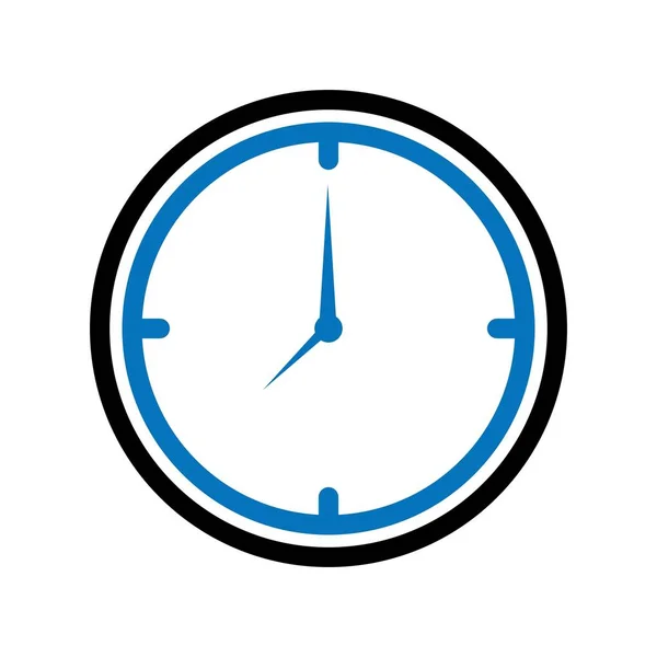 Icono del reloj con fondo blanco — Vector de stock