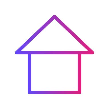 Beyaz Arkaplan ile Gradyan Ev Simgesi